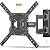 monTEK Full Motion TV Wall Mount for 23–65 Inch Flat & Curved TVs and Monitors, Swivel & Tilt Articulating Bracket, Max VESA 400x400mm, Holds up to 77 lbs, Perfect Center Design