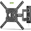 monTEK Full Motion TV Wall Mount for 23–65 Inch Flat & Curved TVs and Monitors, Swivel & Tilt Articulating Bracket, Max VESA 400x400mm, Holds up to 77 lbs, Perfect Center Design