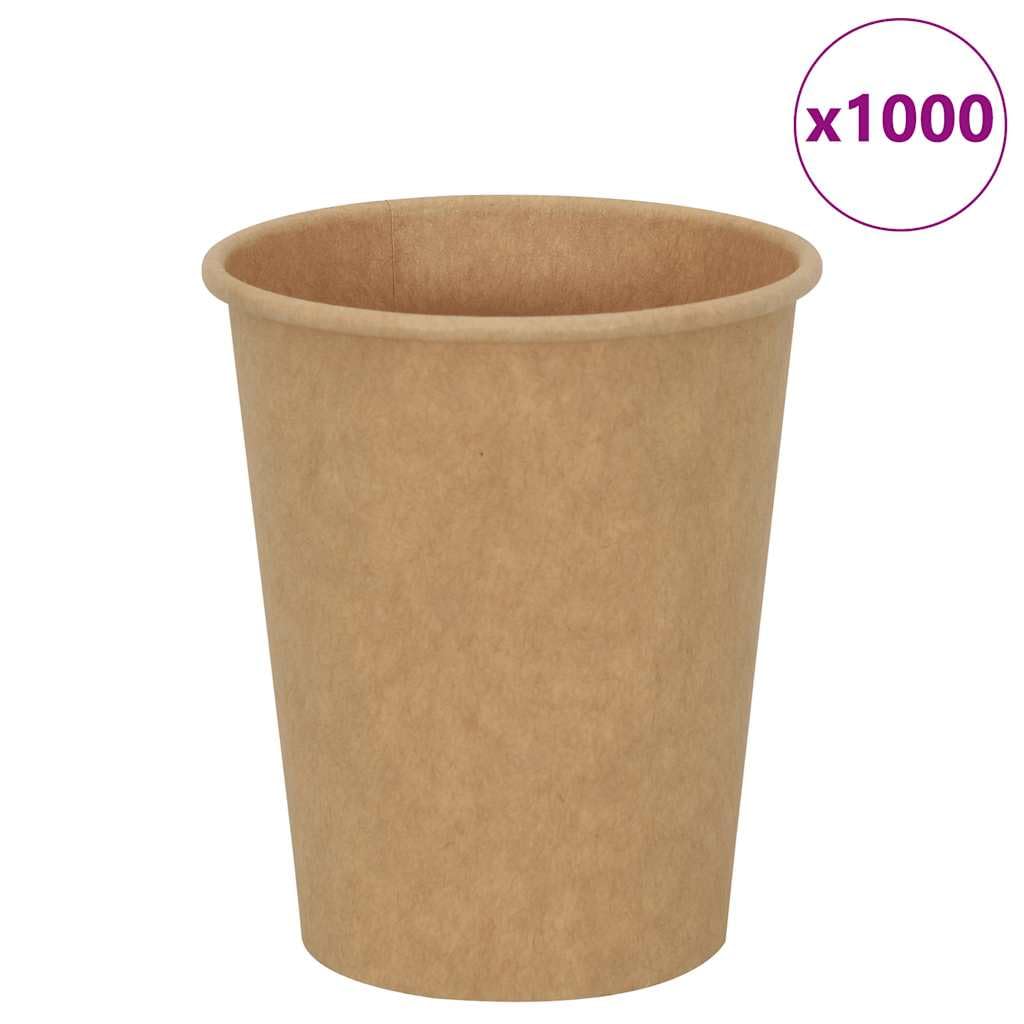 Tazze da caffè in carta 1000 pezzi 8oz 200ml Marrone Bicchieri usa e getta Tazza per caffè, Cureaux ed eventi