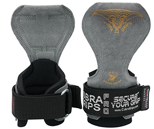 Image of Cobra Grips Weight Lifting Gloves with Adjustable Neoprene Padded Wrist Wraps - Heavy Duty Alternative to Power Lifting Hooks for Deadlifts
