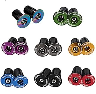 Bar End Plugs Aluminum 1 Pairs for Most Bicycle Road Bike Mountain Bike MTB, BMX Bar Ends Handlebar (Blue)