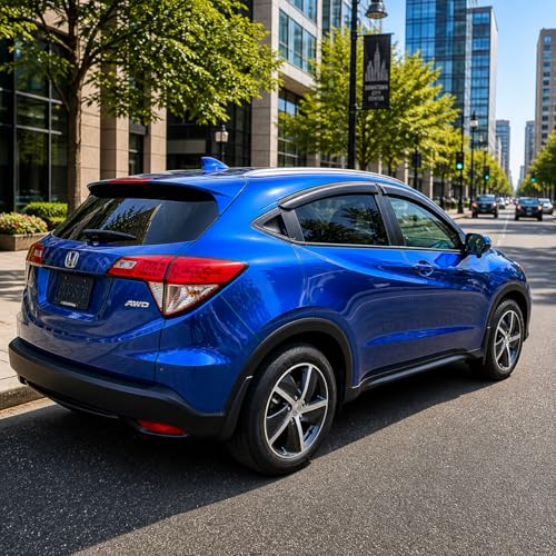 Image of 2016-2022 Tape-On Rain Guards for Honda HR-V Side Window Visor Deflectors Lx Ex Sport Ex-L HRV Durable Vent Shades 2017 2018 2019 2020 2021
