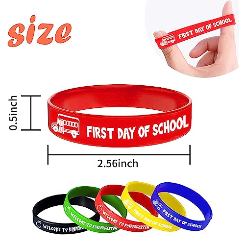 Welcome to Kindergarten Wristbands Bracelets, First Day of Kindergarten Bracelets, Back to School Decorations, First Day of School Classroom Decorations,Back to School Gifts for Students - 30Pcs3