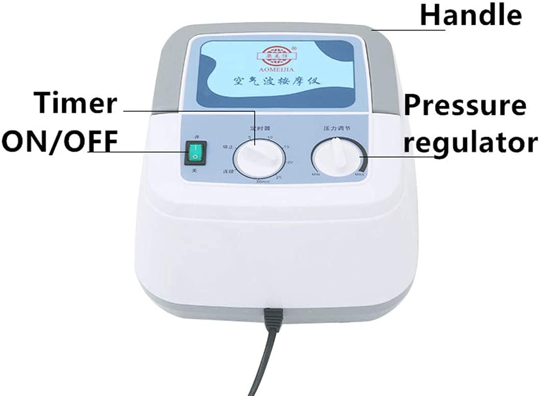 Massaggio alle Gambe Dispositivo per Massaggio Pressoterapia Stivali Massaggio Rilassante per Braccia Pancia Vitelli Gambe e Piedi, 2 Gambe + 1 Braccia + 1 Vita