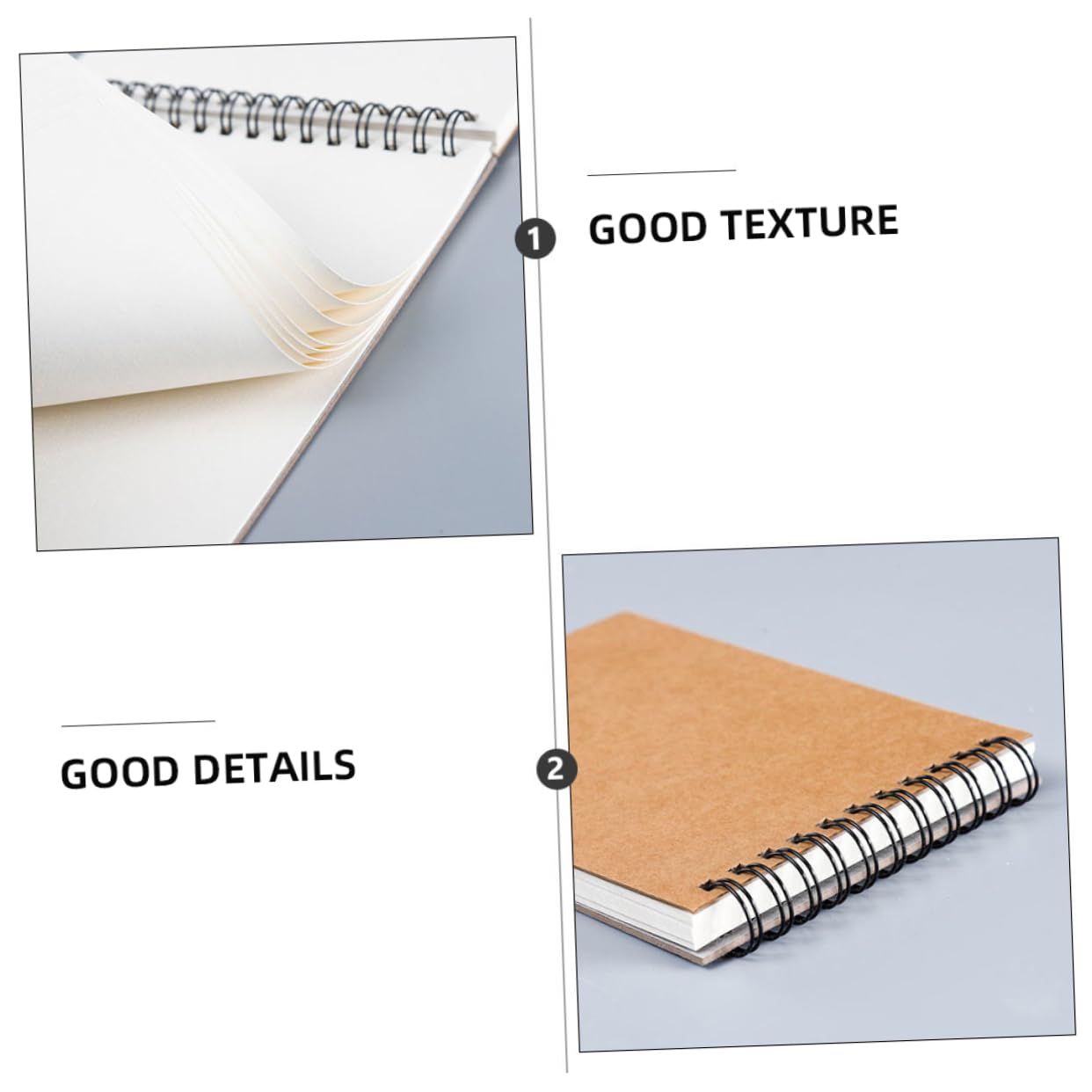 Cahier à Spirale A4 Marron 2pcs, Carnet de Graffitis, Dessin