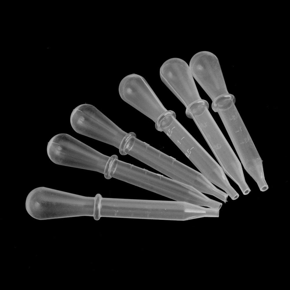 100 Pintura de aerógrafo de plástico desechable Pipette Gotas para LOS Ojos Mezcla de líquidos de Transferencia