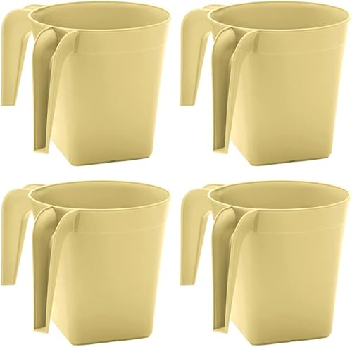 YBM Home Vaso cuadrado de plástico, de larga duración, para lavado ritual de manos, 1332Bwd-4