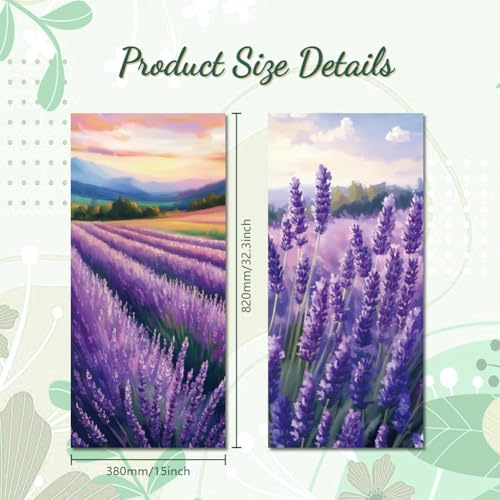 Image of Peacoblue Wheelie Bin Stickers 2 Sheets Lavender Sticky Dustbin Stickers Decals, 15 inch x 32 inch Waterproof Large Wraps for Trash Cans Bins Fridges Door Wall Garden Outdoor Indoor Patio Decor
