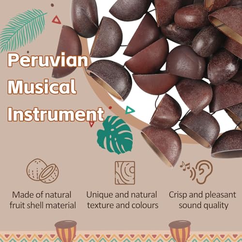 image for GOGHOST African Natural Cacho Seed Rattle Hand Percussion Gifts Peruvi