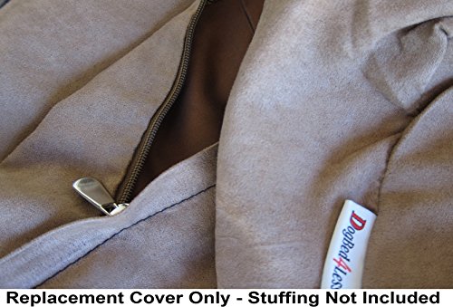 Dogbed4less External Pet Bed Cover with Zipper Liner for Large Dog, 40"X35"x4" XL, Brown - Replacement Cover Only