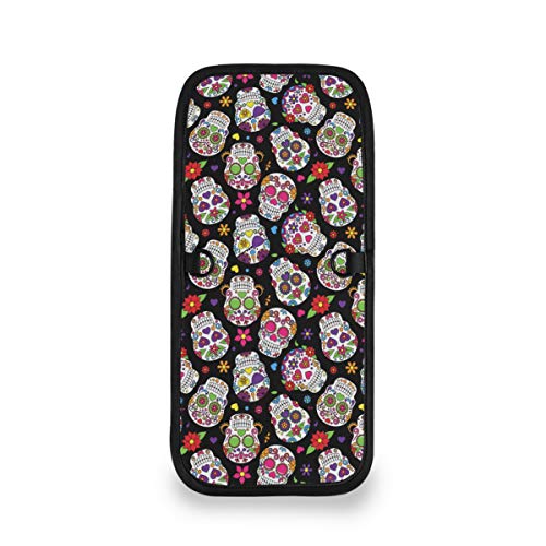 ALAZA Day Of The Dead Sugar Skull Halloween Small Crossbody Wallet Purse Cell Phone Bag Rfid Passport Holder with Credit Card Slots3