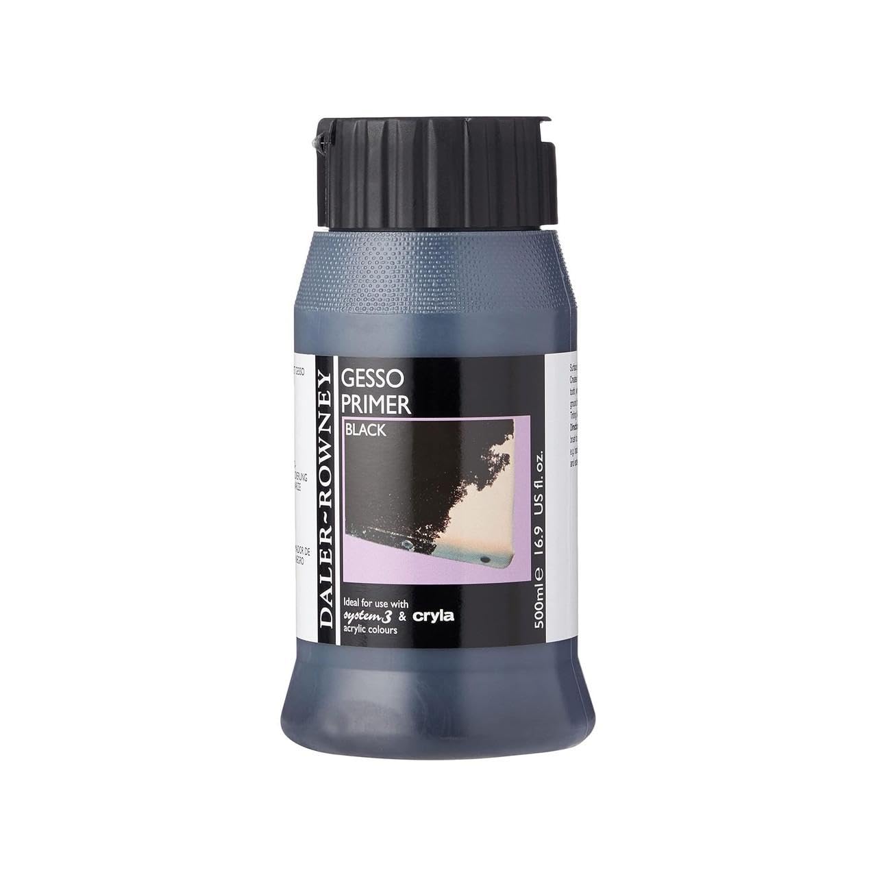Daler Rowney System 3 & Cryla Gesso Primer 500ml Black