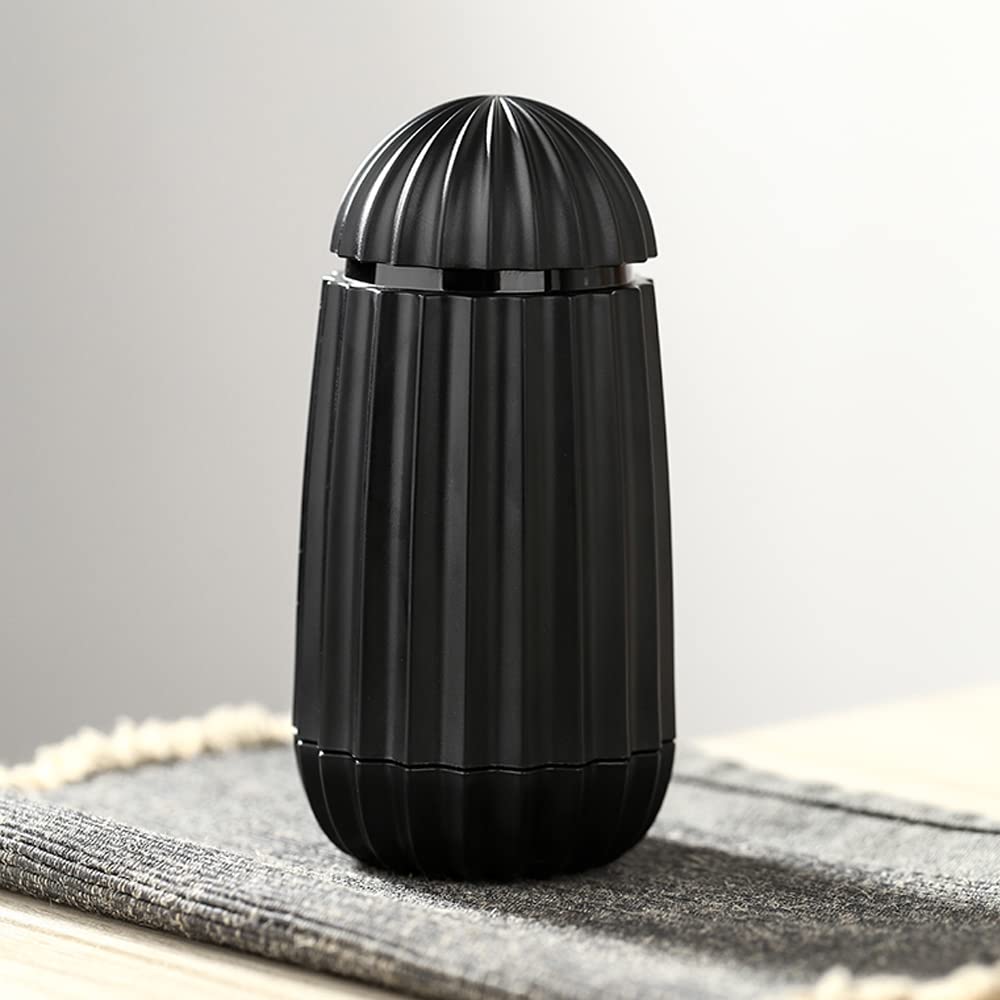 SYOSI Toothpick Box, Retractable Toothpick Holder Cactus Shaped Automatic Toothpick Dispenser Toothpicks Case Storage Organizer for Kitchen Decorations(Black)