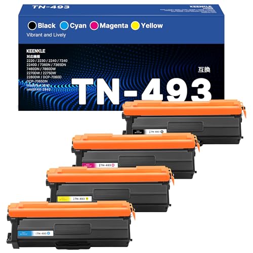 TN-493 トナーカートリッジ ブラザー 用 トナー TN-491 TN491 4色セット Brother 用 トナー 493 491 大容量タイプ HL-L8360CDW HL-L9310CDW MFC-L8610CDW MFC-L9570CDW プリンタートナー