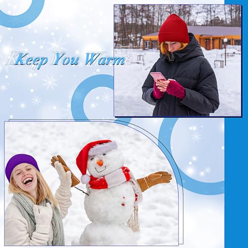 Handepo 50 Pcs Kids Knit Beanie Hat Bulk Windproof Unisex Cozy Children Warm Acrylic Cap for Winter Cold Weather2