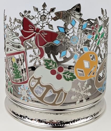Bath & Body Works 3 Wick Candle Holder Sleeve Holiday Tea Party