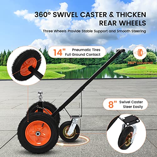 Adjustable Trailer Dolly With 800Lbs Load Capacity, Durable Carbon Steel Trailer Mover With 15.7''-23.6'' Adjustable Height, Ideal Option To Move Boat Trailers/Utility/Cargo Trailers And Rv Trailer #TOP3
