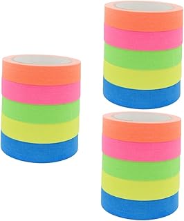 TEHAUX 15 Rolos De Fita De Algodão Fita Adesiva Fita Fluorescente Que Brilha No Escuro Fita Luminosa Luz Roxa Viscosidade