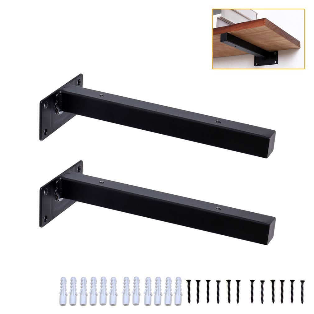 Support d'étagère en T flottant fixation cachée placard x2