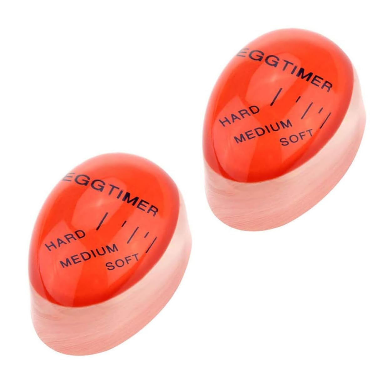 2pk Colour Changing Egg Timer - for Soft, Medium and Hard Boiled Eggs, Reusable Kitchen Tool, Boiled Egg Timer, Easy to Read and Use Cooking Timer