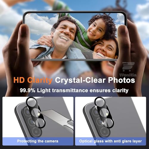 Image of WonRia 2+2 Pack - Privacy Tempered Guard for Samsung A37 | Samsung A57 5G with Camera Lens Protector Screen Guard Protector | Anti-Spy | Case Friendly - Installation Kit