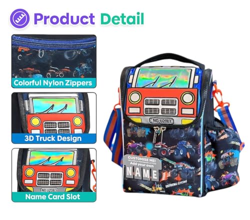 Image of Kids Double Decker Cooler Insulated Lunch Bag Large Tote for Boys, Girls, Men, Women, with Adjustable Strap (football-ln-bag-03)