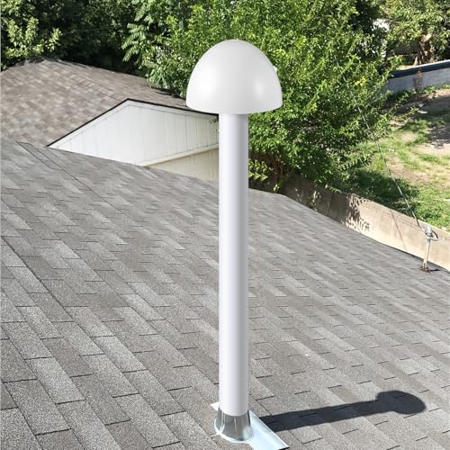 Wonderjune 4pack PVC Furnace Flue Pipe Vent Cap for 1.5" 2" 3" Pipe Hemispherical Flue Roof Vent Cap Keep Small Animals Out of Exterior Exhaust Cover (White) by Wonderjune - Image 8