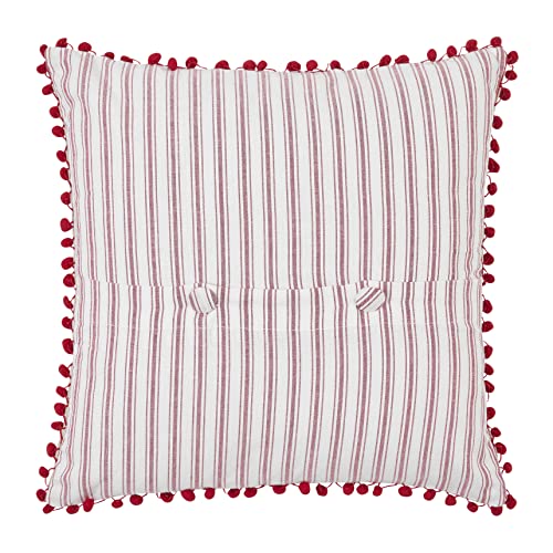 Piper-Classics-Timeless-Ticking-Red-Embroidered-Christmas-Tree-Throw-Pillow-Cover-Country-Farmhouse-Holiday-Decor-18-High-x-18-Wide Piper Classics Timeless Ticking Red Embroidered Christmas Tree Throw Pillow Cover Country Farmhouse Holiday Decor 18 High x 18 Wide