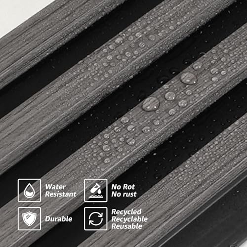 Image of Art3d 96 x 6 Inch 3D Fluted Wood Textured Slat Wall Panels, 8-Pack, Grey