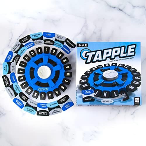 USAOPOLY The Original TAPPLE, The Fast-Paced Family Board Game,Choose a Category & Race Against The Timer to be The Last Player,Learning Word Game for Ages 8 & Up, 2-8 Players, 15-20 Minute Play Time - 1