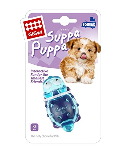 GiGwi Suppa Puppa Cat Toy for Puppies & Small Dogs, Durable Non-Toxic Dog Toy with Squeaker, Special Textures Reduce Plaque & Tartar, Perfect for Fetching, Chewing, Playing, Teething, Blue, X-Small (B077Z3RL11) Amazon Price History, Amazon Price Tracker