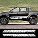Décor de carrosserie Accessoires de Course 2 pièces Jupe latérale de Porte de Voiture Rayure Impression Vinyle Autocollants Autocollants, pour Ford Ranger