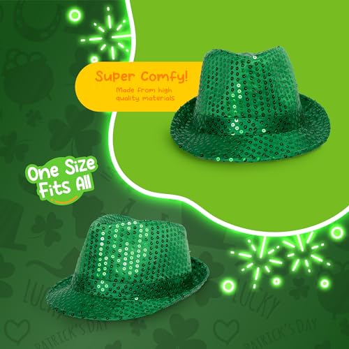Glittering-Green-Sequin-Fedora-St-Patricks-Day-Party-Hat-for-Celebrations-Stylish-Nights-Out
