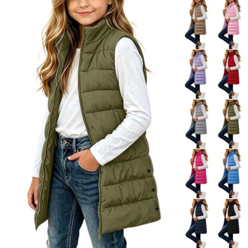 Puffer Vest Girls Zip Up Quilted Lightweight Puffy Coats for 3-14 Years - image 1