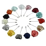 Argositment Wedding Rose Boutonniere for Men(15 Colors with Packing)