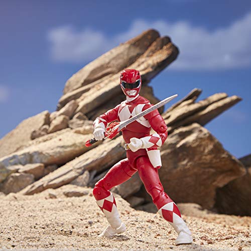 Power Rangers Lightning Collection 15 cm große Mighty Morphin Roter Ranger Action-Figur zum Sammeln mit Accessoires – Bild 5