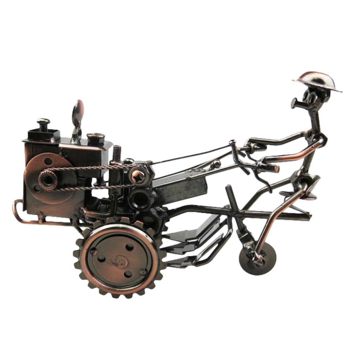 Tractor de acero retro SECFOU adorno vintage industrial para mesas de salon y oficinas