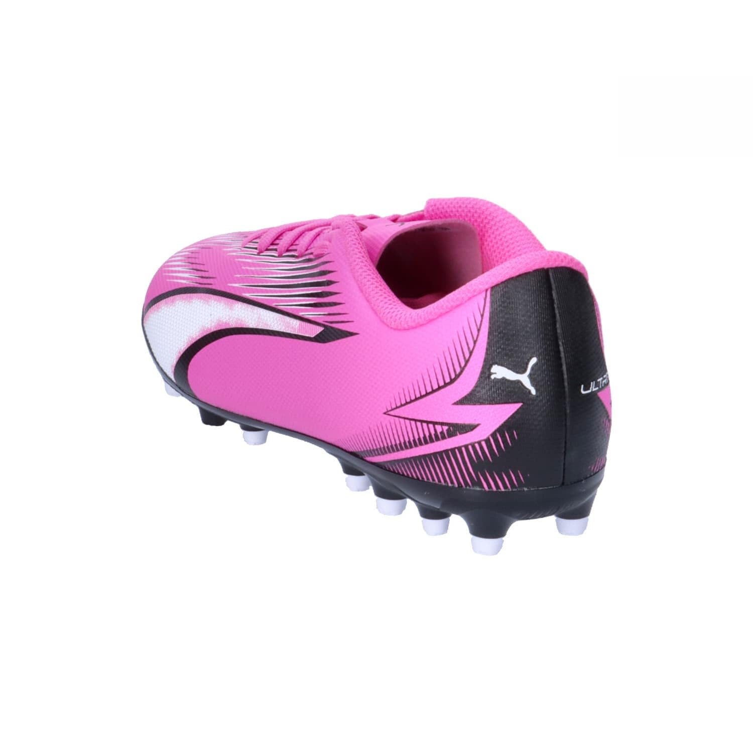 Puma Unisex Youth Ultra Play Mg Jr Soccer Shoes, Poison Pink-Puma White-Puma Black, 38.5 EU