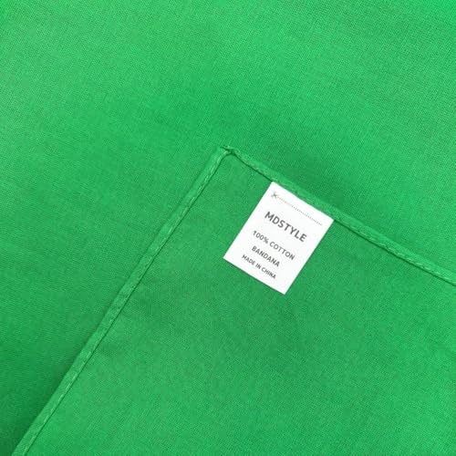 Image of MDSTYLE 100% Cotton Solid Color Bandana for Men & Women 22 inch x 22 inch Handkerchief Headband Scarf