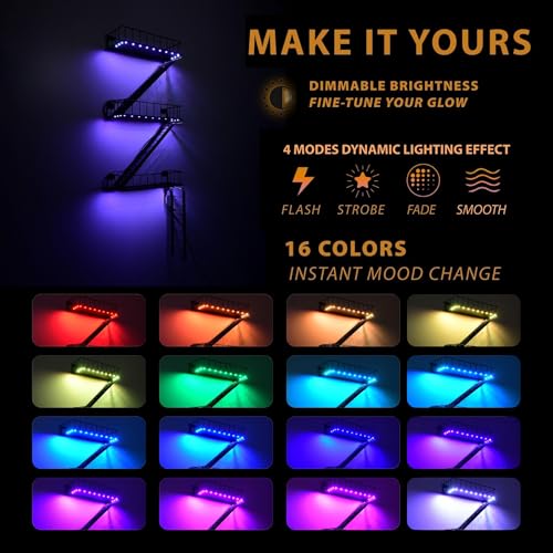 Étagère de secours lumineuse LED RVB pour repérage immédiat en U