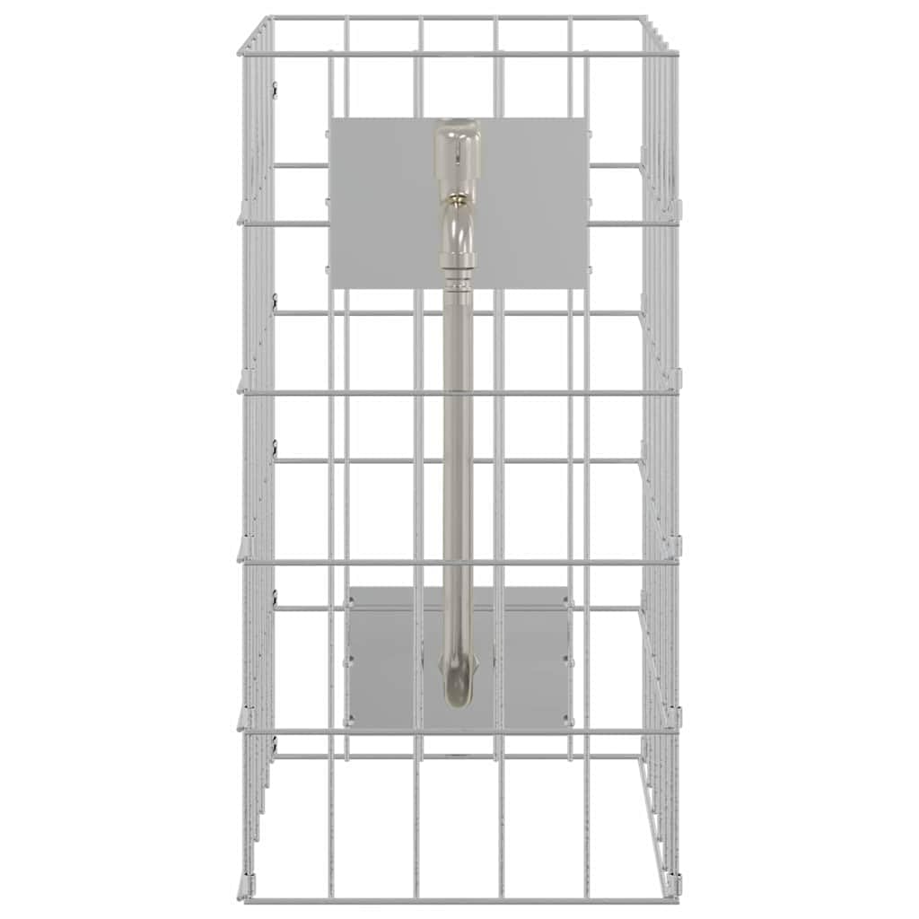 Gaviones grifo plata 26 x 25 x 50 cm acero inoxidable resistente a la intemperie exterior distribuidor de agua para riego de jardín, apto para conexión de manguera y boquilla