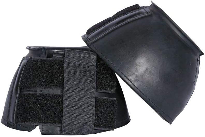 Weighted Bell Boots with Double Lock Velcro | Size Large | Enhanced Hoof Protection | Muscle Development Aid | Double-Layered Smooth Rubber | Removable 5 oz. Lead Weights
