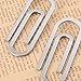 OSALADI 2pcs Creative Stainless Steel Paper Clips for Office Use File Clamps and Money Fixators for Organizing Documents and Cash Minimalist Silver Design