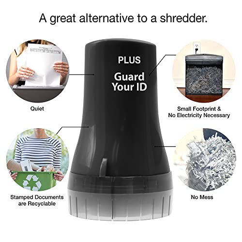 Image of Guard Your ID Wide Advanced Roller 2.0 Identity Theft Prevention Security Stamp Black