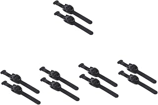 Skate Strap Replacement 10 Sets Roller Skate Buckle Roller Skating Accessories Roller Skates Accessories Toothed Belt Black PVC Buckle Replaceable Skate Buckles