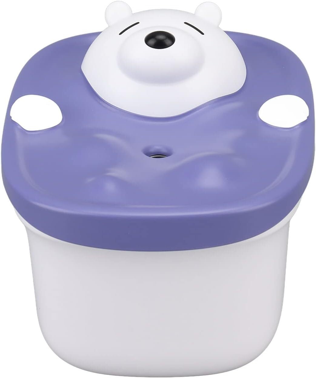 Domésticos Mini humidificador humectante 450 ml Mini humidificador de Escritorio Humidificador humectante con Forma de Oso de Burbujas Púrpura