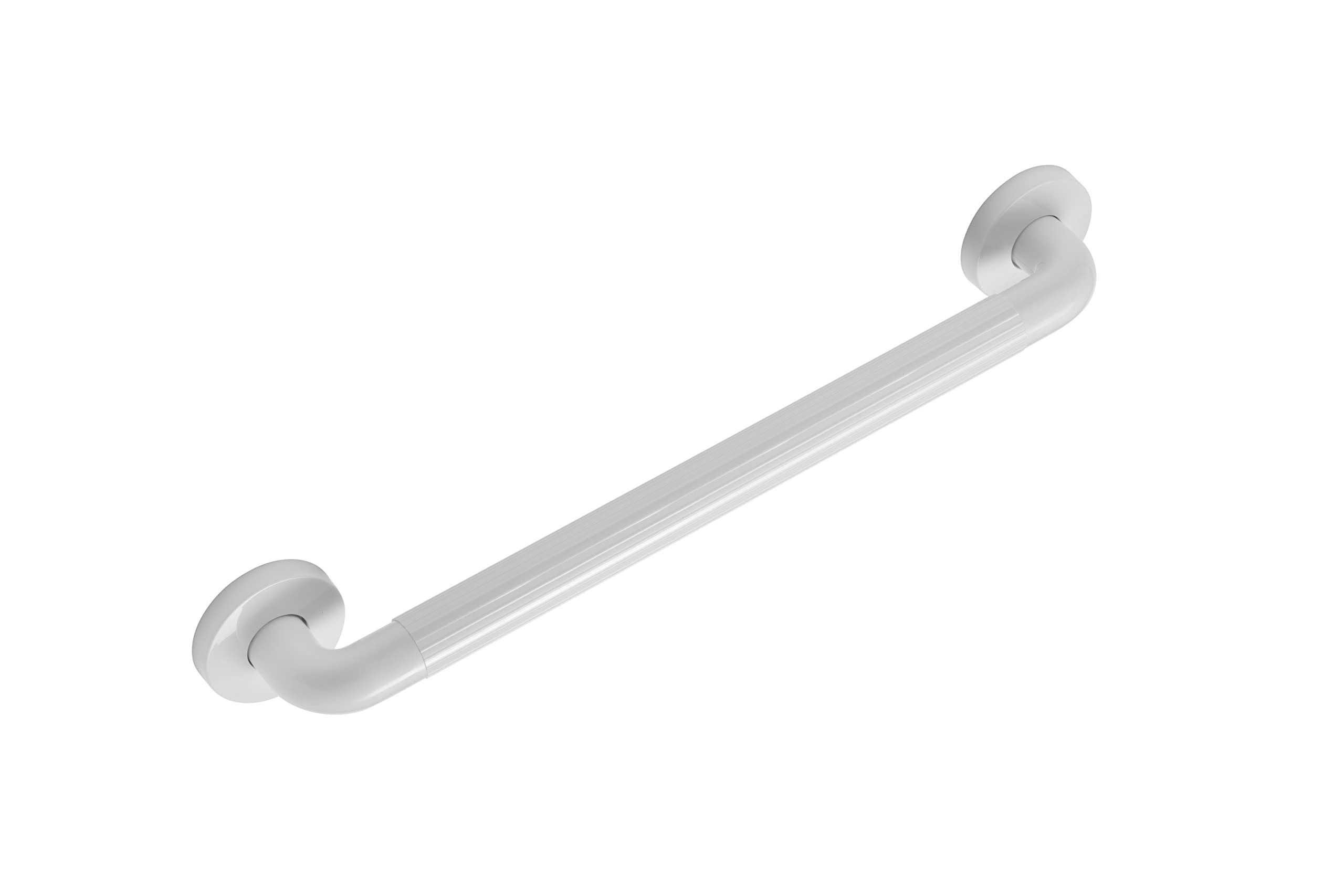 Croydex White Ribbed Abs Grab Rail 450Mm