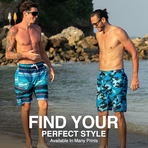 Image of Kanu Surf Men's Big Viper Extended Size Stripe Swim Trunk