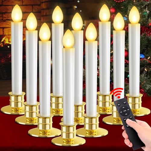 Umiku HWLZ-10P 10 Pack Christmas Window Candles Lights Flameless Candles Battery Operated Candles cover