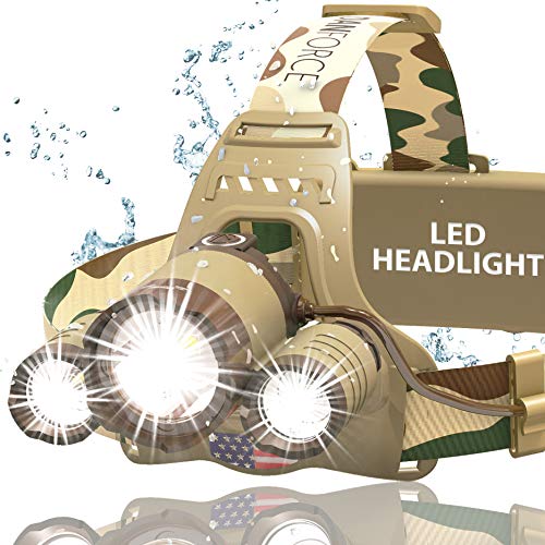 DanForce Camouflaged Headlamp Ultra Bright...